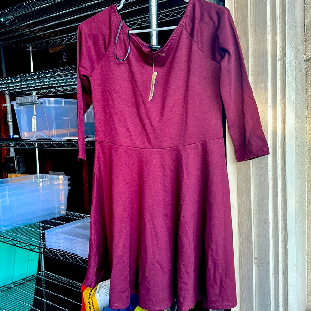 Wine colored dress